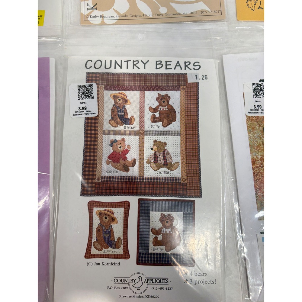 Lot of 6 Applique Quilt Patterns Katrinka Country Bears Henny Penny StoryQuilts - Picture 6 of 12